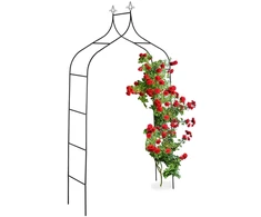 Relaxdays Juoda rožių arka 260 cm aukščio