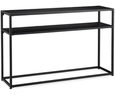 Relaxdays Juodas 2 aukštų konsolinis staliukas
