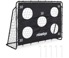 Relaxdays Juodi futbolo vartai su taikiniais