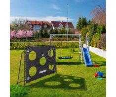 Relaxdays Juodi futbolo vartai su taikiniais
