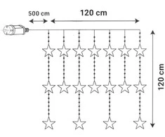 KOOPMAN Kalėdinės LED girliandos užuolaida 235 LED