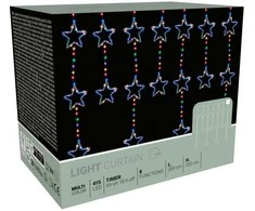 KOOPMAN Kalėdinės žvaigždutės LED užuolaida 200x200 cm
