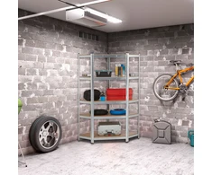 Relaxdays Kampinė lentynų sistema iš cinkuoto plieno