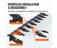 Vevor Kaušo dantų strypas, 72'', 9 dantys