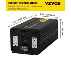 Keitiklis 5000W 12V į 110V su LCD ekranu