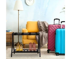 Kelioninis Relaxdays 2x lagaminų stovas su lentyna