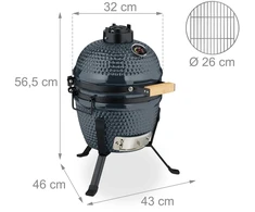 Relaxdays Keraminė „Kamado“ kepsninė