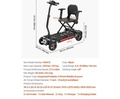 VEVOR Keturratis elektrinis mobilumo motoroleris