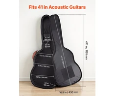 Kietas dėklas akustinei gitarai, 1195 mm