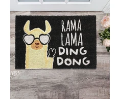 Relaxdays Kokosinis durų kilimėlis su juokingu lama