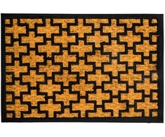 Relaxdays Kokoso pluošto ir PVC durų kilimėlis, 60 x 40 cm