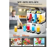 Vevor Komercinė šaltų gėrimų mašina 3x15l