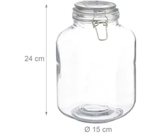 Relaxdays Konservavimo stiklainis 3 L