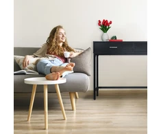 Relaxdays Konsolinis staliukas su dviem stalčiais