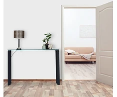 Relaxdays Konsolinis staliukas su stikliniu stalviršiu