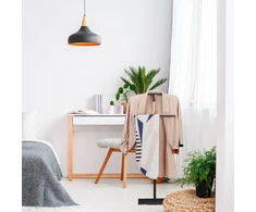 Relaxdays Kostiumo stovas 107 cm juodas/natūralus