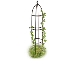 Relaxdays Laipiojimo augalų obeliskas Metal rudas 190 cm