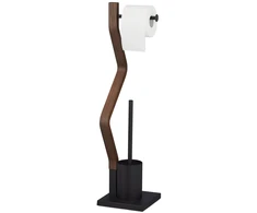Relaxdays Laisvai pastatomas WC komplektas juodos spalvos