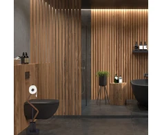 Relaxdays Laisvai pastatomas WC komplektas juodos spalvos