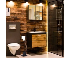 Relaxdays Laisvai pastatomas WC komplektas juodos spalvos
