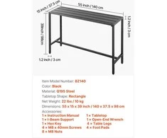 VEVOR Lauko baro stalas 140 x 37,5 cm