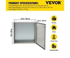 VEVOR Lauko elektrinė spinta 60 x 60 x 30 cm