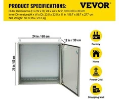 Vevor Lauko elektrinė spinta 60 x 60 x 30 cm