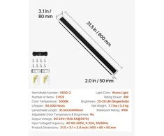 VEVOR Lauko sieniniai žibintai, 2 vnt., 800 mm ilgio