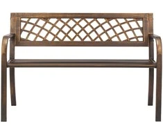 Vevor lauko suoliukas 116 cm metalinis rėmas