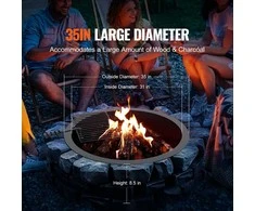 Vevor Laužo žiedas su BBQ funkcija, 89 cm