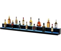 Vevor LED apšviesta dviejų pakopų lentyna buteliams 182 cm