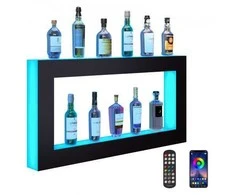 Vevor LED apšviesta alkoholio lentyna 122 cm