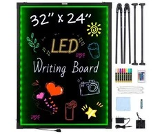 Vevor LED rašymo lenta 81.3x61 cm su apšvietimu