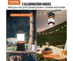 Vevor LED stovyklavimo žibintas su baterijomis