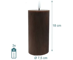 Relaxdays LED žvakės, 4 vnt. rinkinys, 18 cm