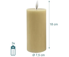 Relaxdays LED žvakės, rinkinys iš 4, 18 cm