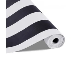 Vevor Lipni tapetai 45cm x 15m juodai balti