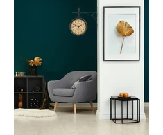 Relaxdays Londono stoties laikrodis juodos spalvos