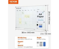 Vevor Magnetinė kalendoriaus lenta 91x61 cm