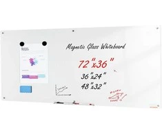 Vevor Magnetinė stiklo lenta su žymeklių dėklu