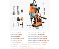 VEVOR Magnetinis grąžtas 1450W su 40mm gręžimo skersmeniu