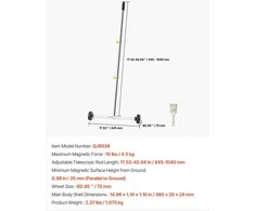 VEVOR Magnetinis šlavėjas su ratais 43 cm 4.5kg