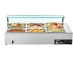 Vevor Maistiniams produktams šildytuvas 1500W su stikline danga, 9 padėklai