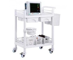 Vevor medicininių vežimėlis su 2 stalčiais ir 3 šiukšliadėžėmis