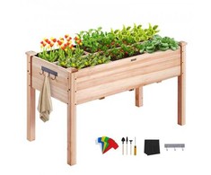Vevor Medinė paaukštinta sodo lova 120x58x76 cm