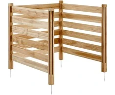 Vevor medinė privati tvora 3 skydai 91x91 cm