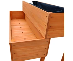 Relaxdays Medinė sodinukų dėžė su grotelėmis