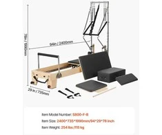VEVOR Medinis pilates reformeris namų pratimams