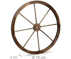 Relaxdays Medinis vežimo ratas, 75 cm, 2 vnt.