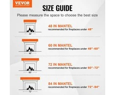 VEVOR Medinis židinys lentyna 122 cm ekspreso
